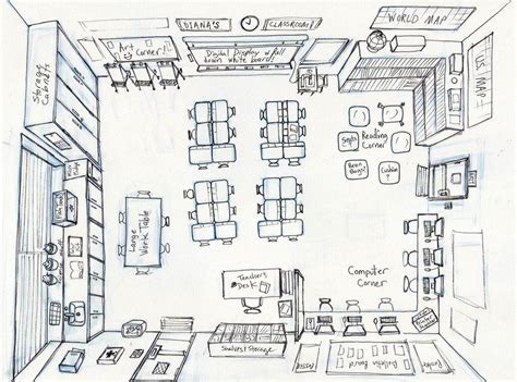 Classroom Floor Plan, Preschool Classroom Layout, Creative Curriculum Preschool, Montessori ...