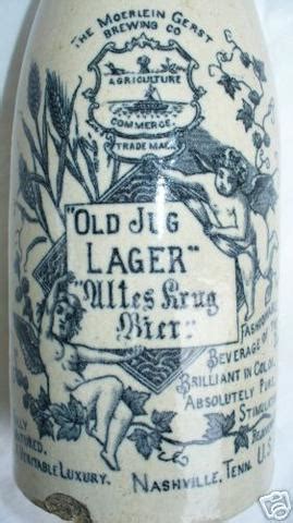 GERST OLD JUG LAGER STONEWARE BEER BOTTLE NASHVILLE TN | #24947098