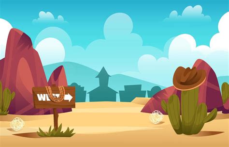 Wild West Desert Background 7361327 Vector Art at Vecteezy