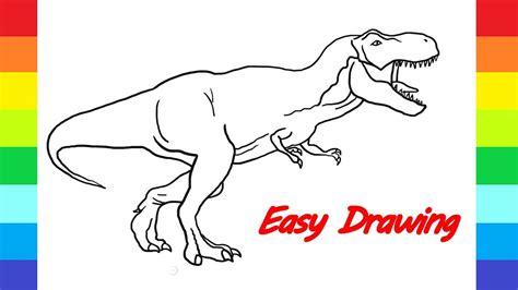 jurassic world t-rex drawing easy - dayweddingoutfitguestindian