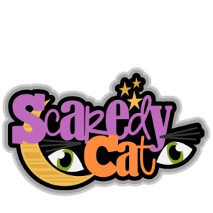 Scaredy Cat Halloween Cat SVG scrapbook title SVG cutting files crow svg cut file halloween cute ...