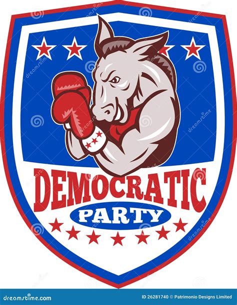 Democrat Donkey Mascot Boxer Shield Editorial Image - Illustration of ...