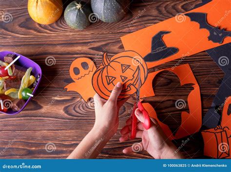 Happy Halloween Card Concept. Cut Out of Paper for a Party. Stock Image - Image of mock, evil ...