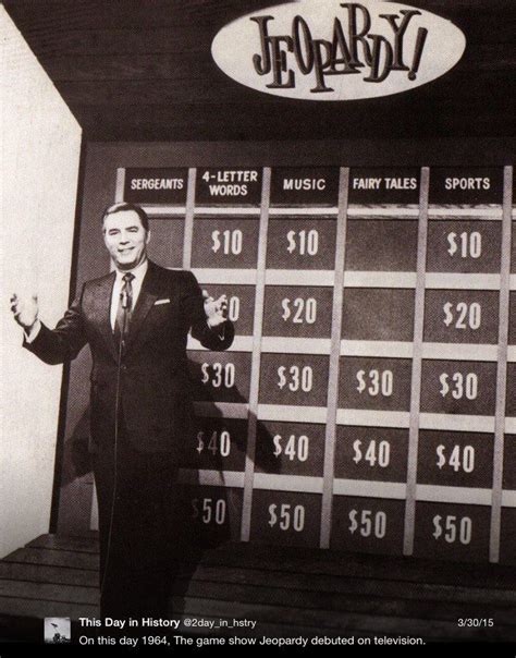 Jeopardy! is an American television game show created by Merv Griffin. The original daytime ...