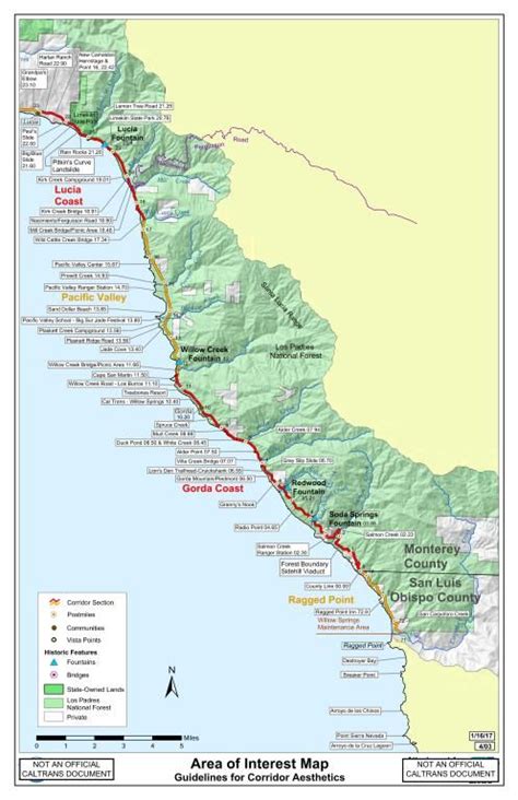 *Big Sur Interactive Highway Maps with Slide Names & Mile Markers – BigSurKate | Big sur ...