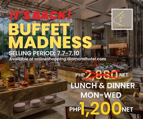 Diamond Hotel Buffet Amazing Sale July 2022