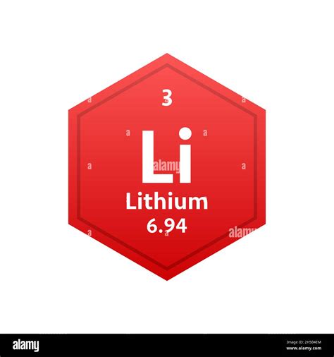 lithium symbol. Chemical element of the periodic table. Vector stock ...