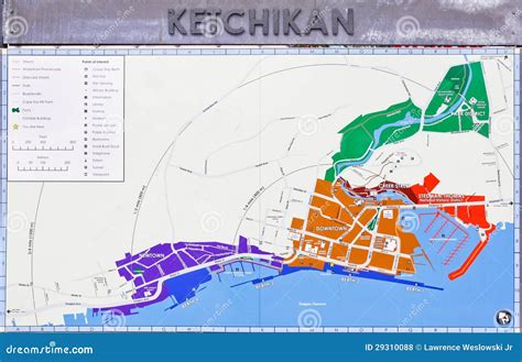 Alaska Downtown Ketchikan Street Map Editorial Stock Photo - Image of ...