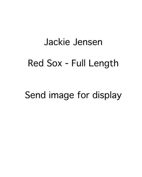 Jensen, Jackie – BASEBALL ADVISORY STAFF PHOTO CHECKLIST