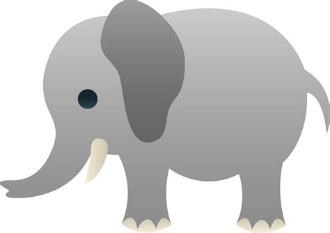 Little Gray Elephant Clip Art - Free Clip Art