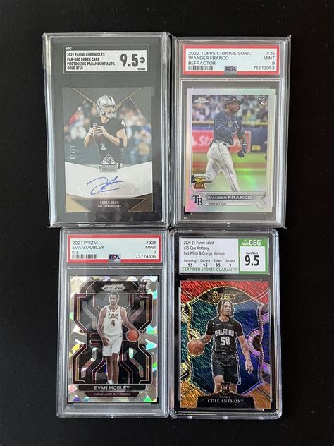 Huge Sports Card Collection Lot! 500+ Cards Autos Patches Prizm Graded ...