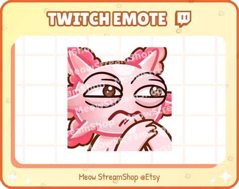 Twitch Emote / Cute Axolotl Hmm SUS Think Emote / Cute - Etsy | Twitch ...