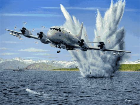 P-3 Orion Airplane Wall Art | Military Airplane Art | Aviation Art