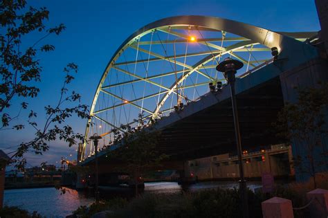 Life, On A Bridged: Providence River Bridge -- at night!