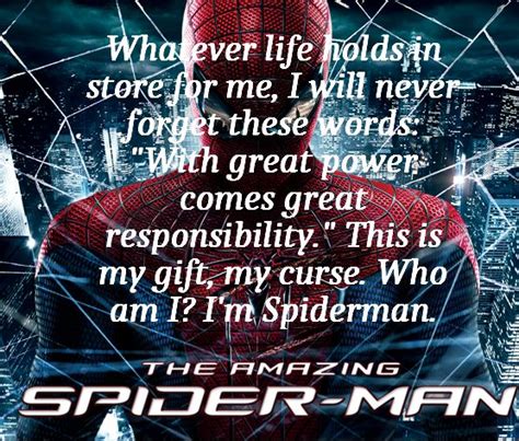 Spider man quote from Peter Parker. | Education | Pinterest