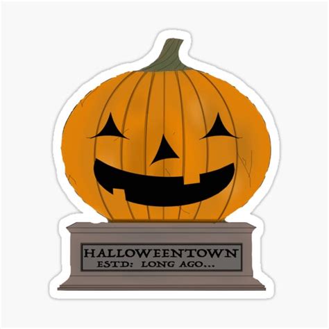 "HalloweenTown Sign" Sticker for Sale by V_ BookishDancer | Redbubble