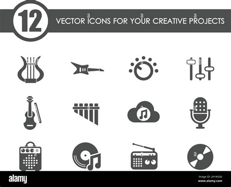 music vector icons Stock Vector Image & Art - Alamy