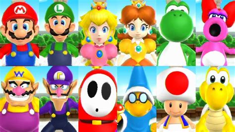 Mario Party 9 - All Characters - YouTube