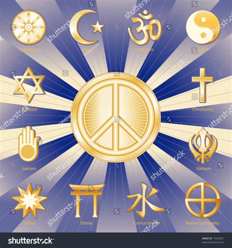 Peace Symbol International World Religions Faiths Stock Vector (Royalty Free) 17653057 ...