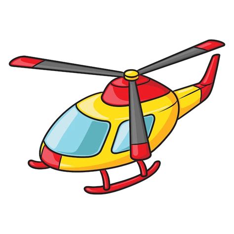 Premium Vector | Yellow helicopter cartoon