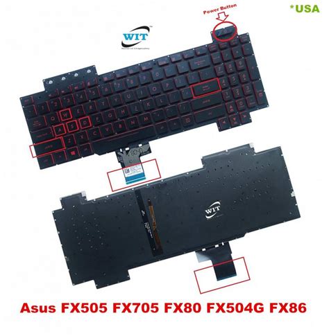 Gaming Laptop Keyboard for Asus TUF Gaming FX505 FX705 FX80 FX504G ...