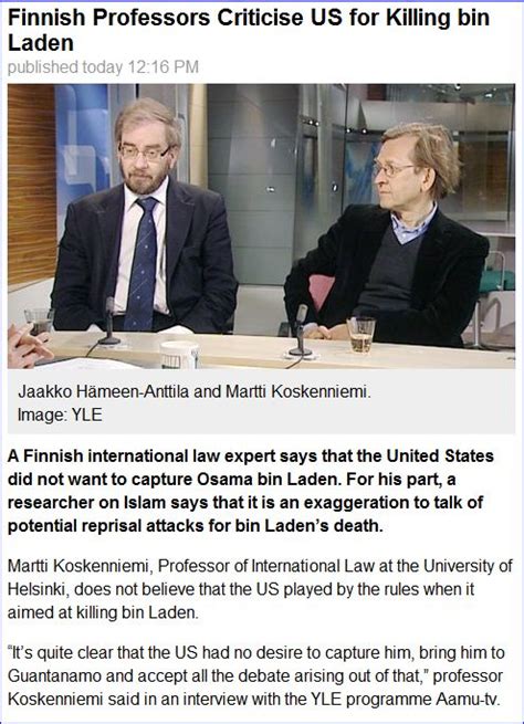 CRAZY LEFTIST FINNISH PROFESSORS REJECTS U.S. UNILATERALISM……. – The Tundra Tabloids…….