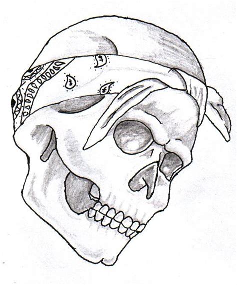 Skull Bandana Drawing at GetDrawings | Free download