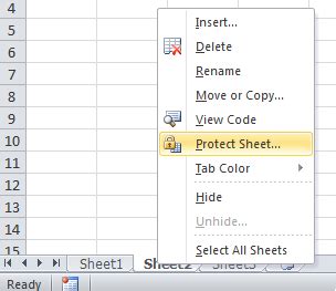 How to protect an Excel worksheet