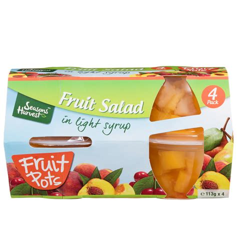 Seasons Harvest Fruit Salad 4 x 113g | Tinned Fruit