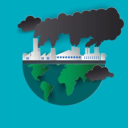 Vetores de Poluição Atmosférica e mais imagens de Mudanças climáticas - Mudanças climáticas ...