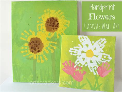 Handprint Flowers Canvas Wall Art | Step-by-Step Tutorial