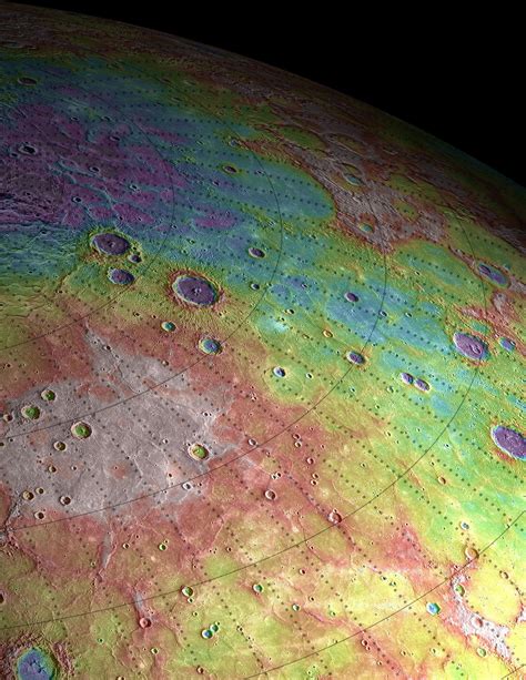 Hermeology: Topographic Map of Mercury's Northern Plains