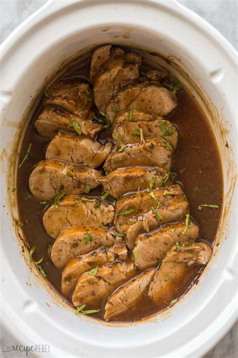 Slow Cooker Pork Tenderloin & Honey Balsamic Glaze - The Recipe Rebel