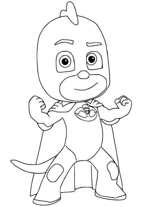 Easy coloring of PJ Masks - PJ Masks Coloring Pages for Kids