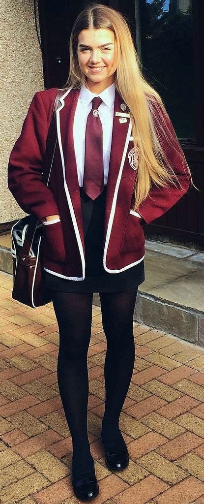 First Day In New School In Formal Uniform | School uniform outfits, School uniform fashion ...