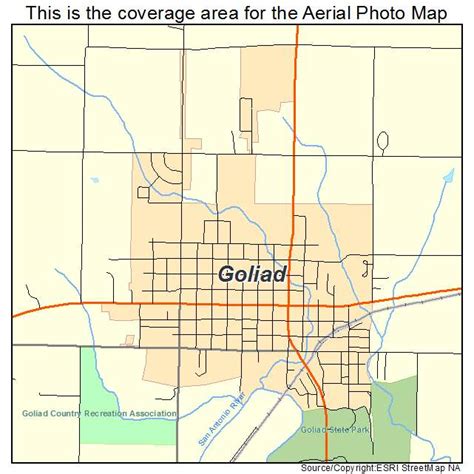 Aerial Photography Map of Goliad, TX Texas