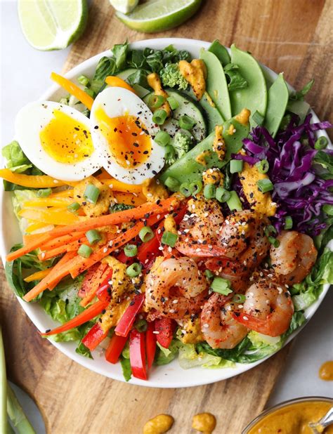 Asian Salad Bowls with Shrimp (Whole30) - Cook At Home Mom