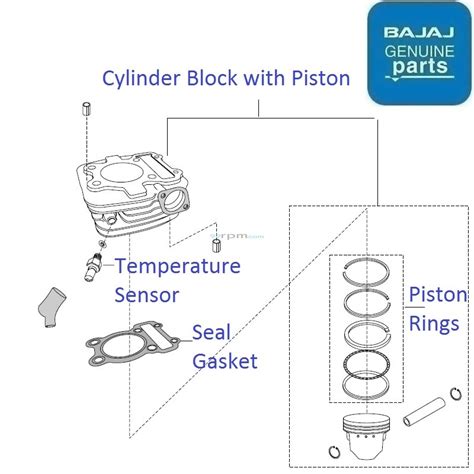 Bajaj XCD 135: Cylinder Block & Piston