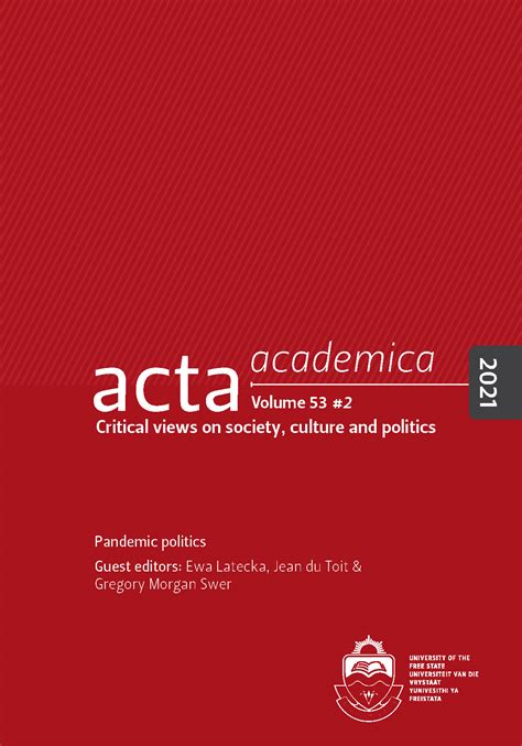 Archives | Acta Academica: Critical views on society, culture and politics