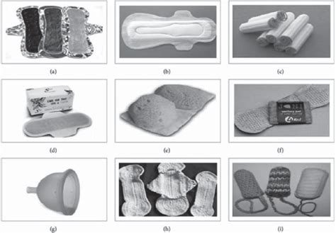 Types of sanitary products used by women during menstruation are (a ...