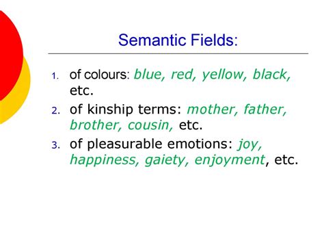 Examples Of Semantic Fields | Hot Sex Picture