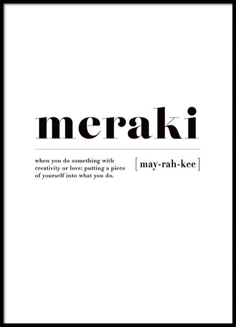 Meraki Poster