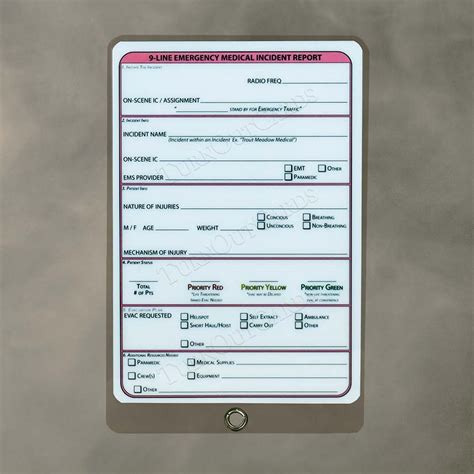 9-Line Emergency Medivac Turnout Card