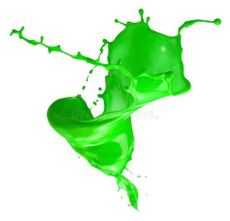 Green Paint Splash Isolated on a White Background Stock Photo - Image ...