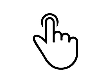 Hand Click Icon PNG vector in SVG, PDF, AI, CDR format