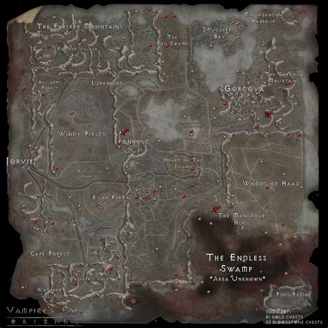 Denumald (2nd map) Shard & Bloodstone Chest Map : r/vampiresfallorigins