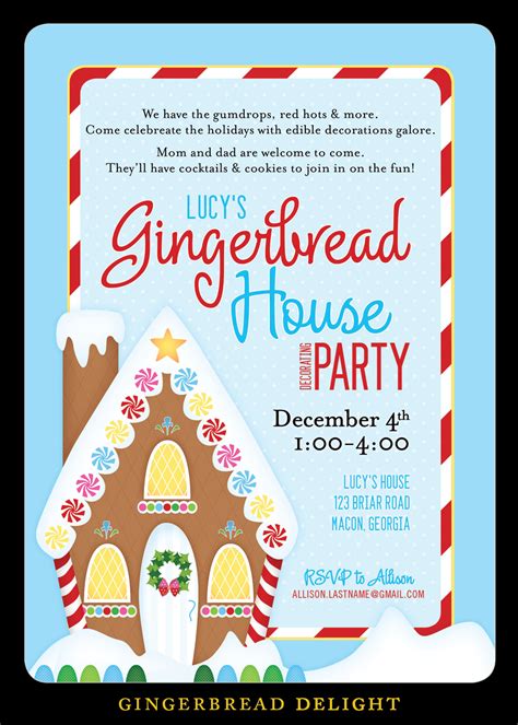 Nealon Design: Gingerbread House {Decorating} Party Invitation