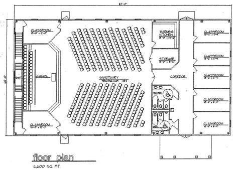 Church Plan #124 | LTH Steel Structures Metal Building Kits, Metal ...