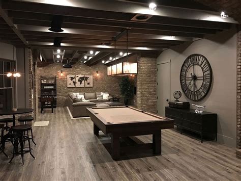 Man Cave Design Ideas and Furniture | Rustic basement, Basement design ...