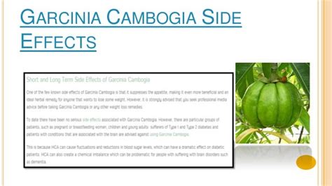 Garcinia cambogia side effects